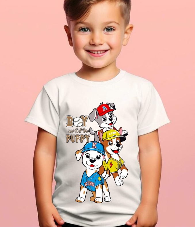 T-shirt Kids « Boy with Puppy »