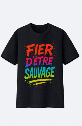 Fier d’être Sauvage – T-shirt Oversize Édition Tribal