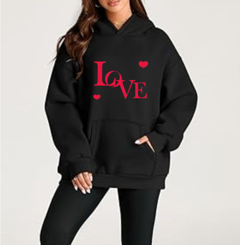 Sweat à Capuche Oversize "Love"