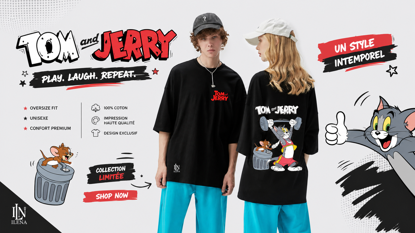 Oversized T-shirt TOM and Jerry
