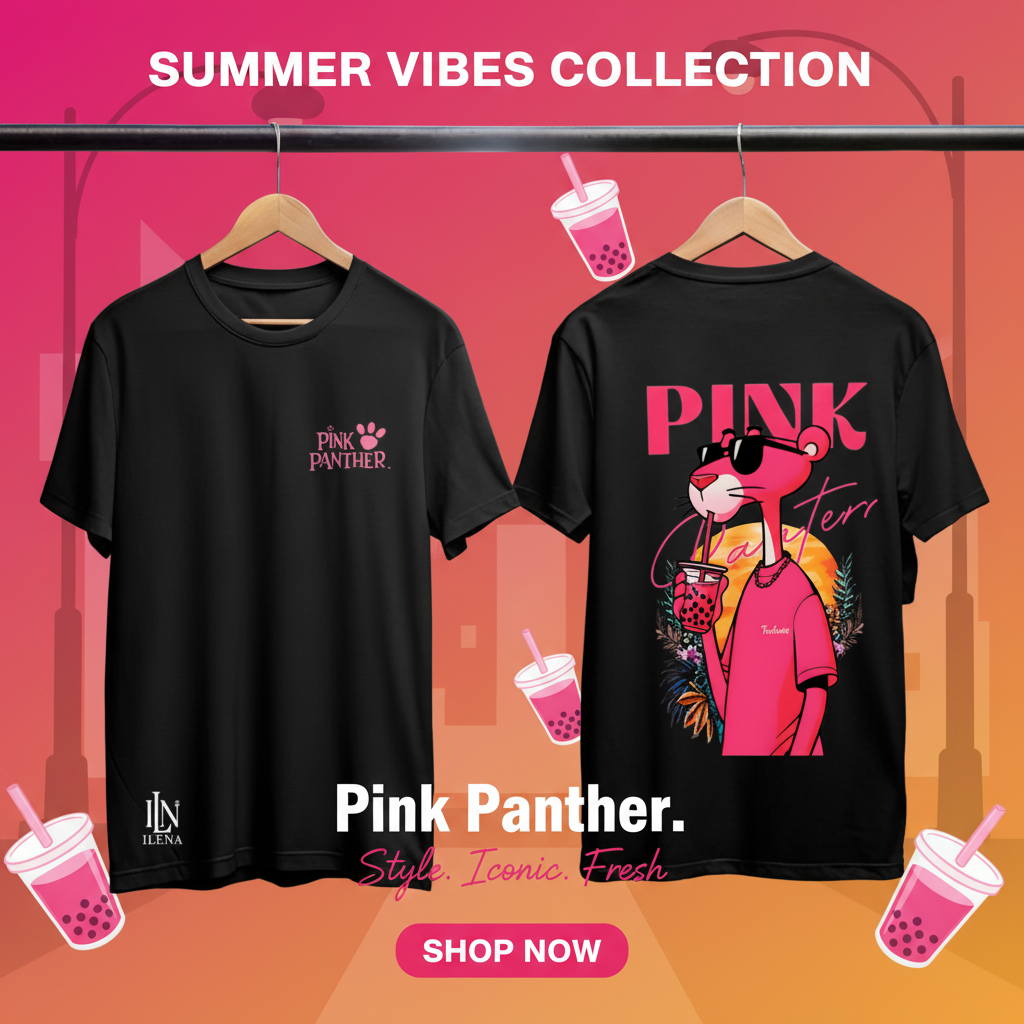 T-shirt Oversize Pink Panther