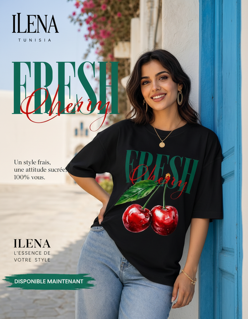 ILENA Fresh Cherry Oversize Tee