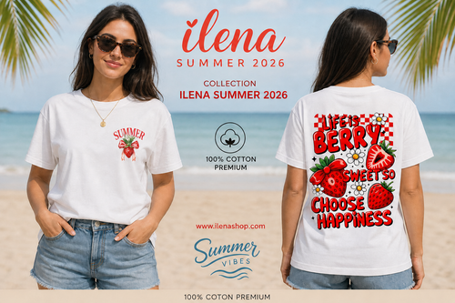 ILENA – T-shirt Oversize "Berry Happiness"
