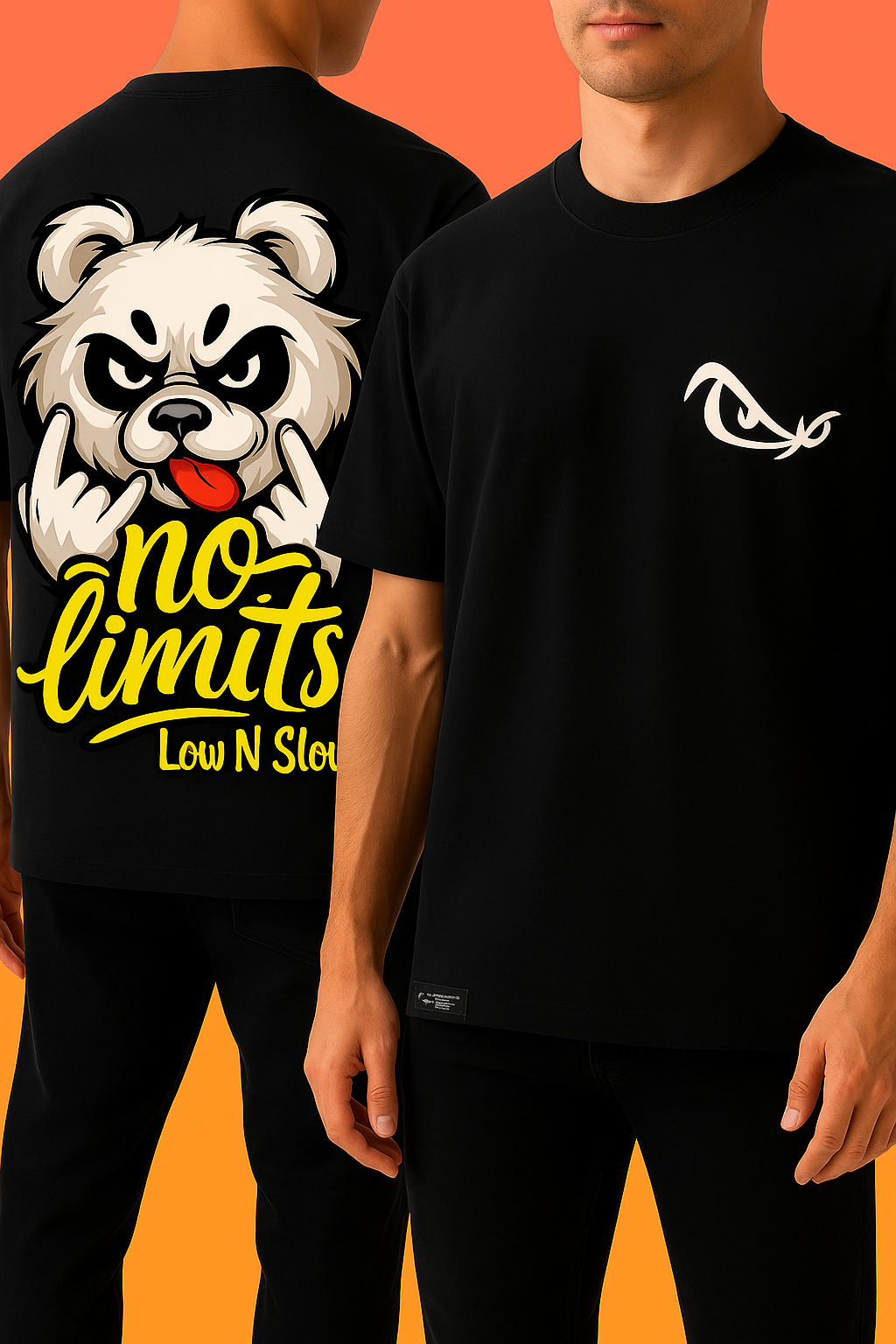 T-shirt over size"No Limits"