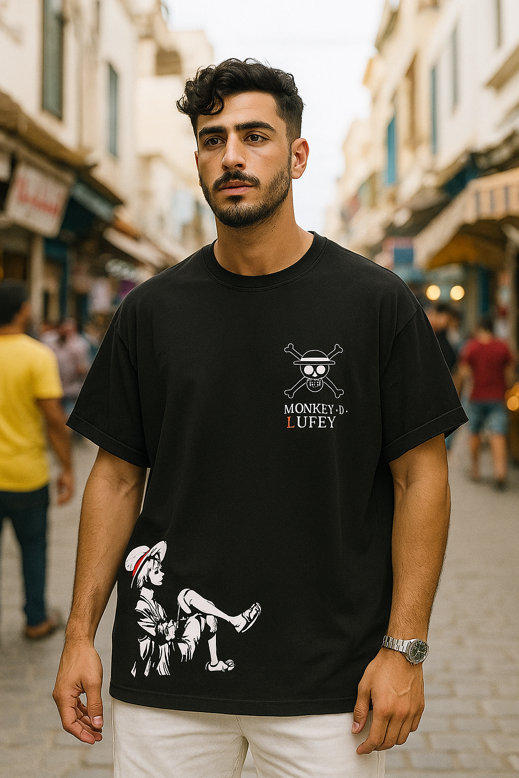 T-shirt Oversize 'Luffy  One Piece'