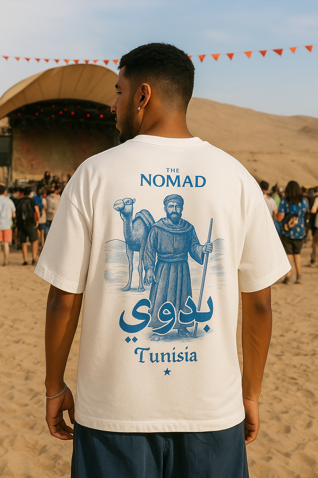 T-shirt Oversize "The Nomad" – Édition Tunisie par Ilena