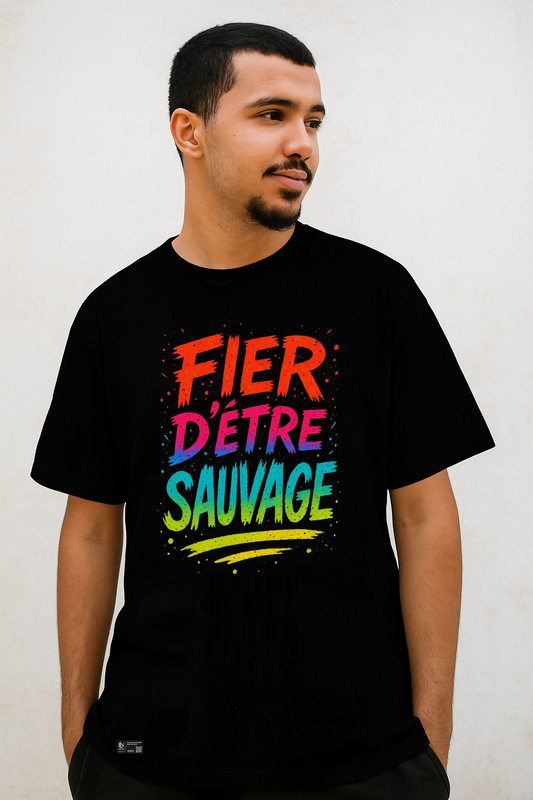 Fier d’être Sauvage – T-shirt Oversize Édition Tribal