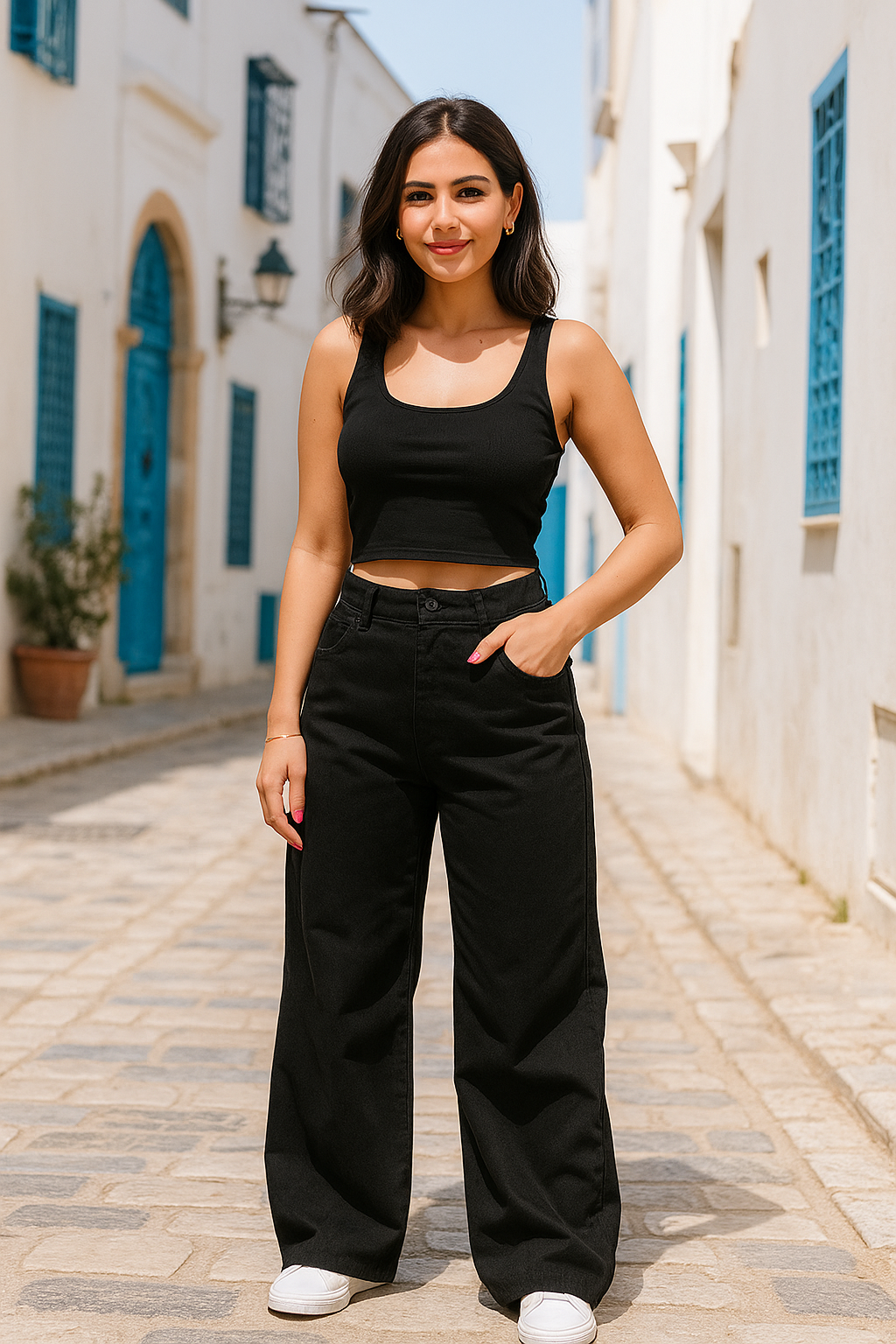 Pantalon Oversize Noir – Collection Ilena