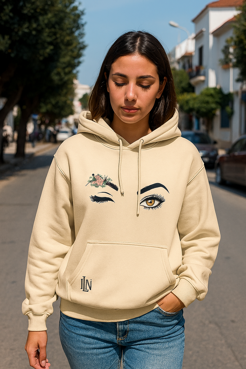 Sweat à Capuche Femme "Wink"