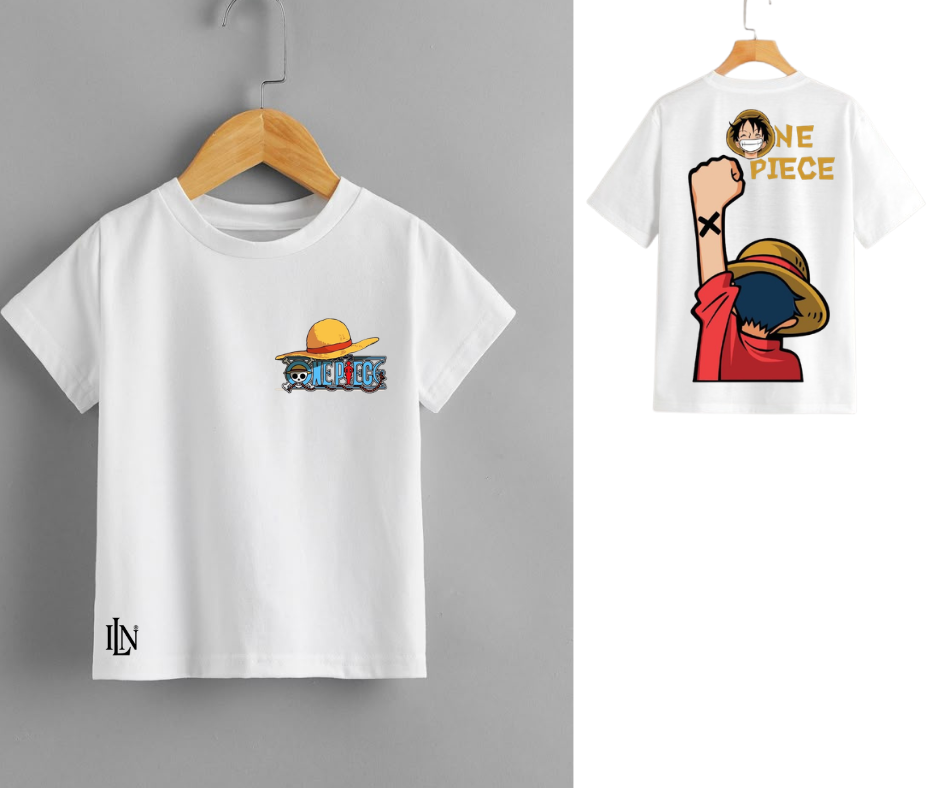 T-shirt Enfant ILENA One Piece Blanc – Édition Pirate Adventure