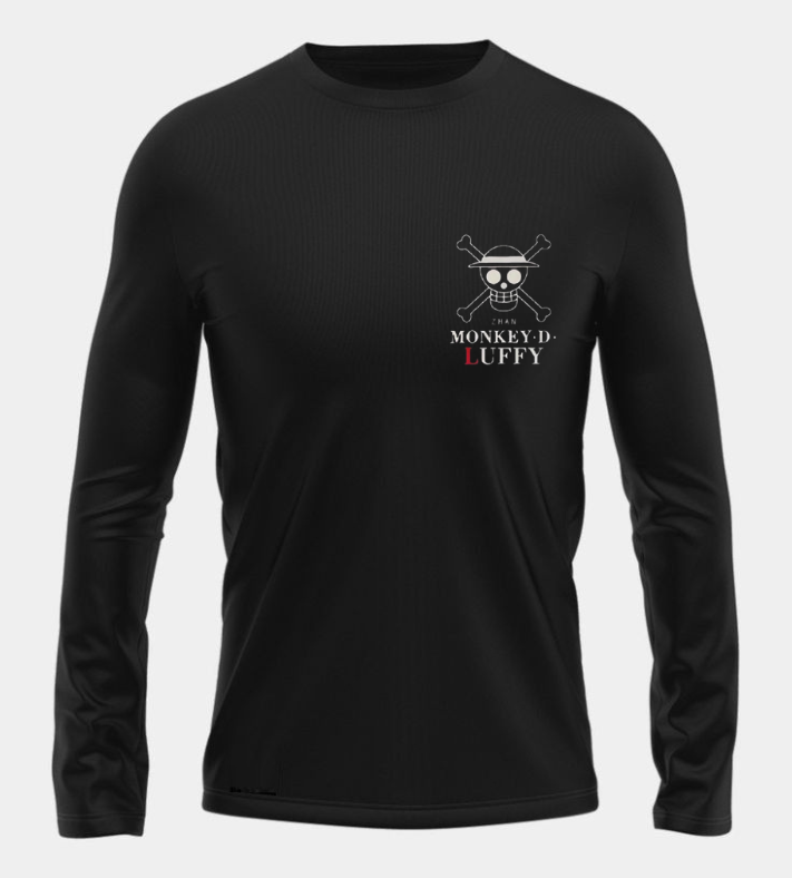 T-shirt Ilena "Monkey D. Luffy" – Noir