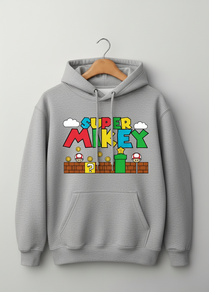 Sweat à Capuche Enfant ILENA "Super Mikey