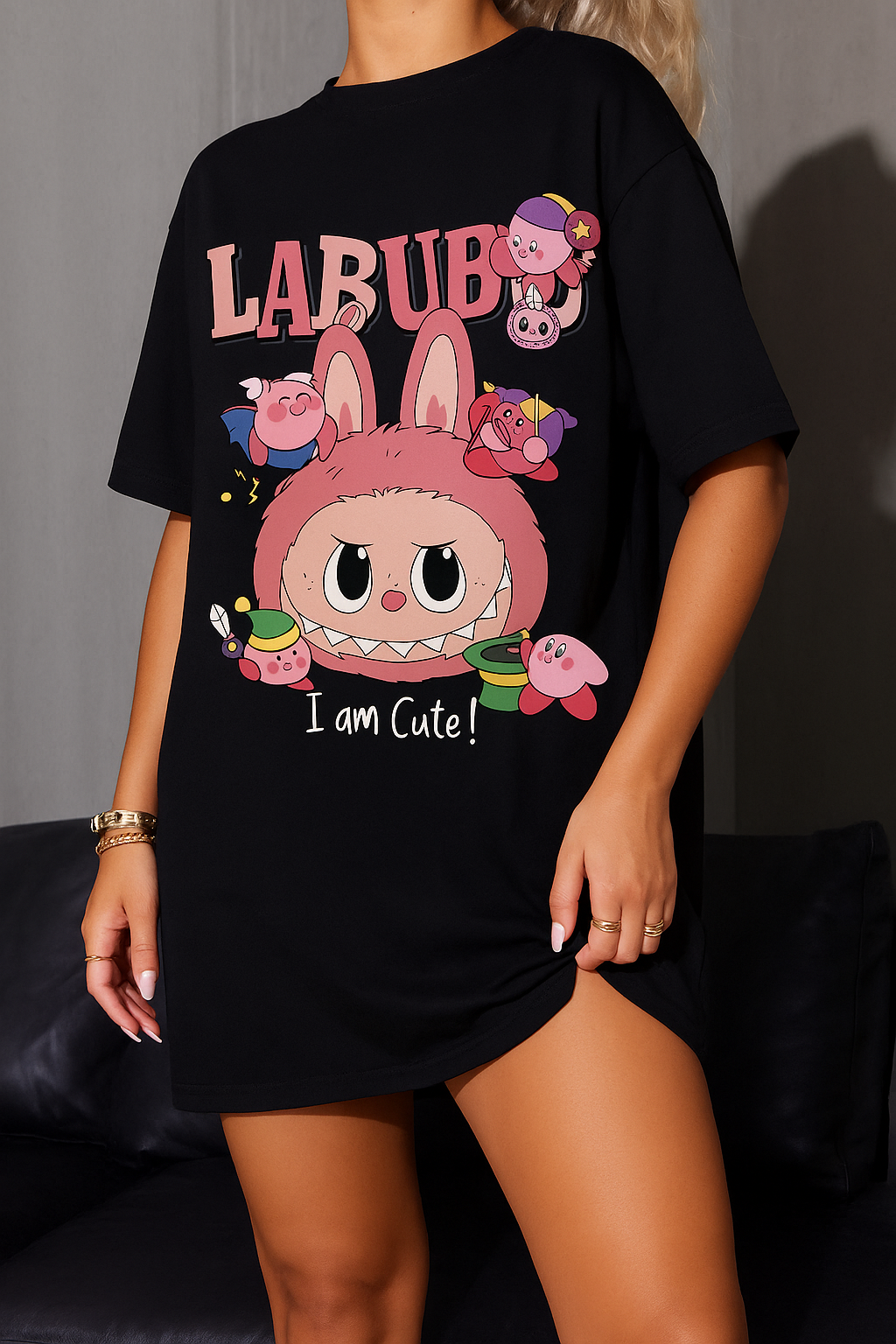 T-shirt Robe Oversize  "Labubu "