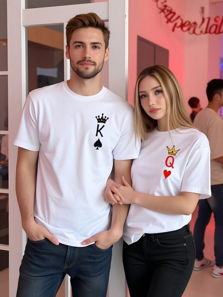 T shirt over size couple